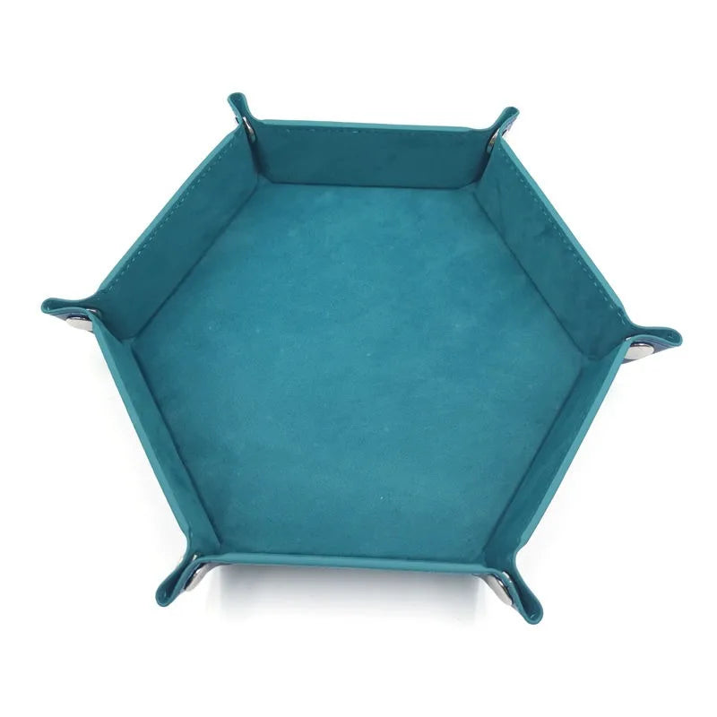 Ethereal Pulse – Leather & Velvet Folding Dice Tray