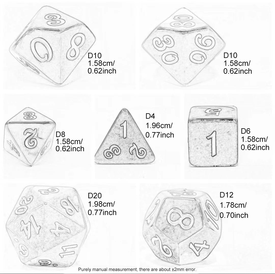 Celestial Prism – 7‑Piece Dice Set