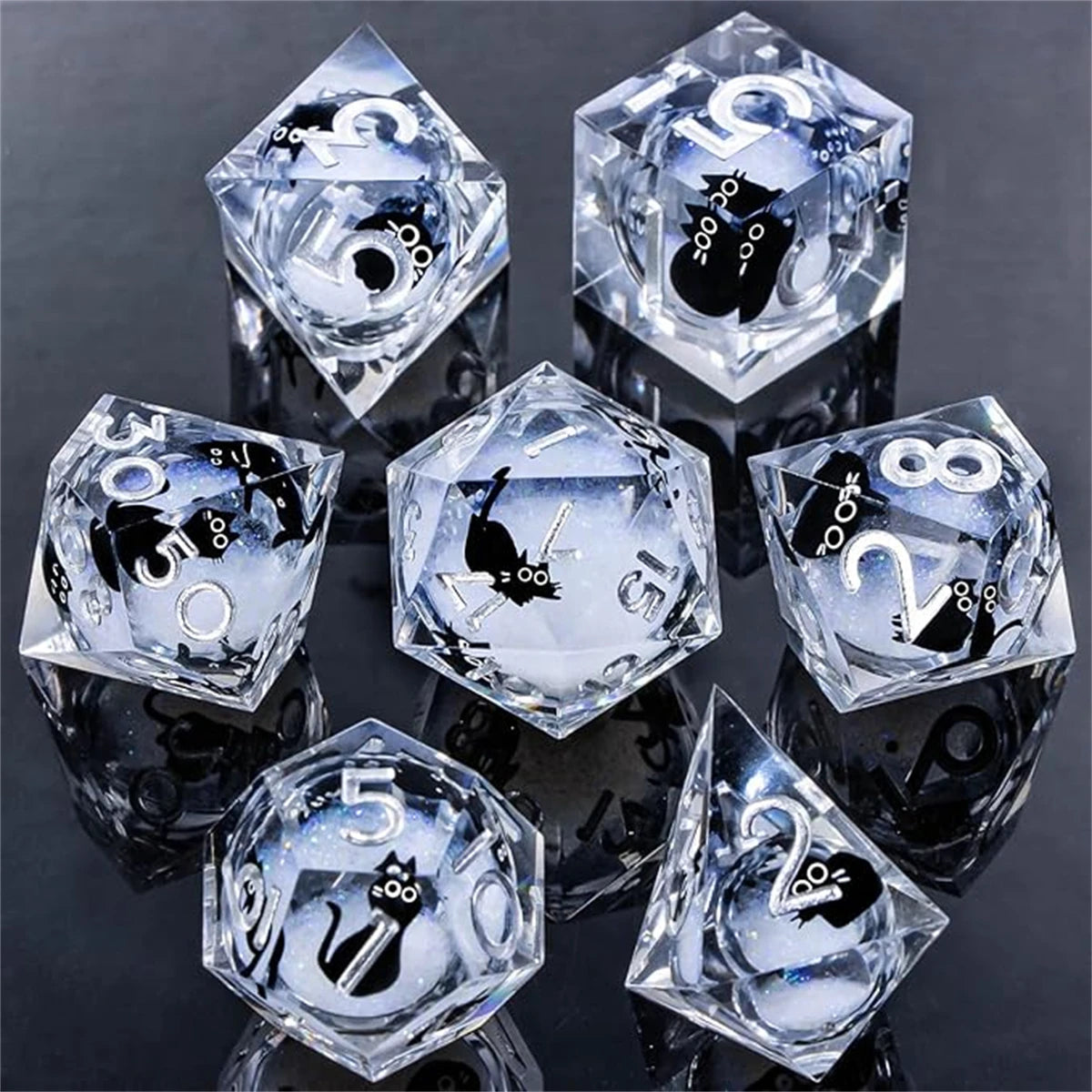 Arcane Spire – Liquid‑Core 7‑Piece Dice Set
