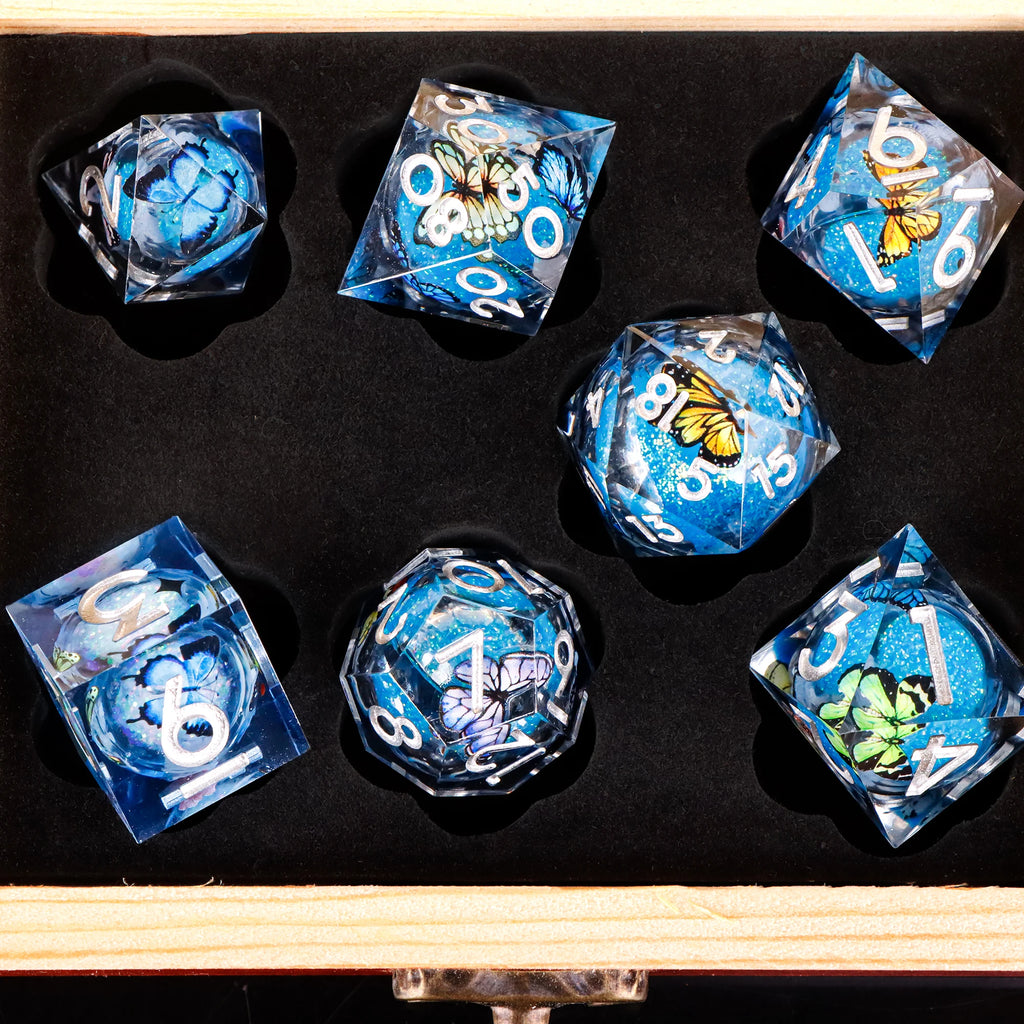 Stormglass – Liquid‑Core 7‑Piece Dice Set