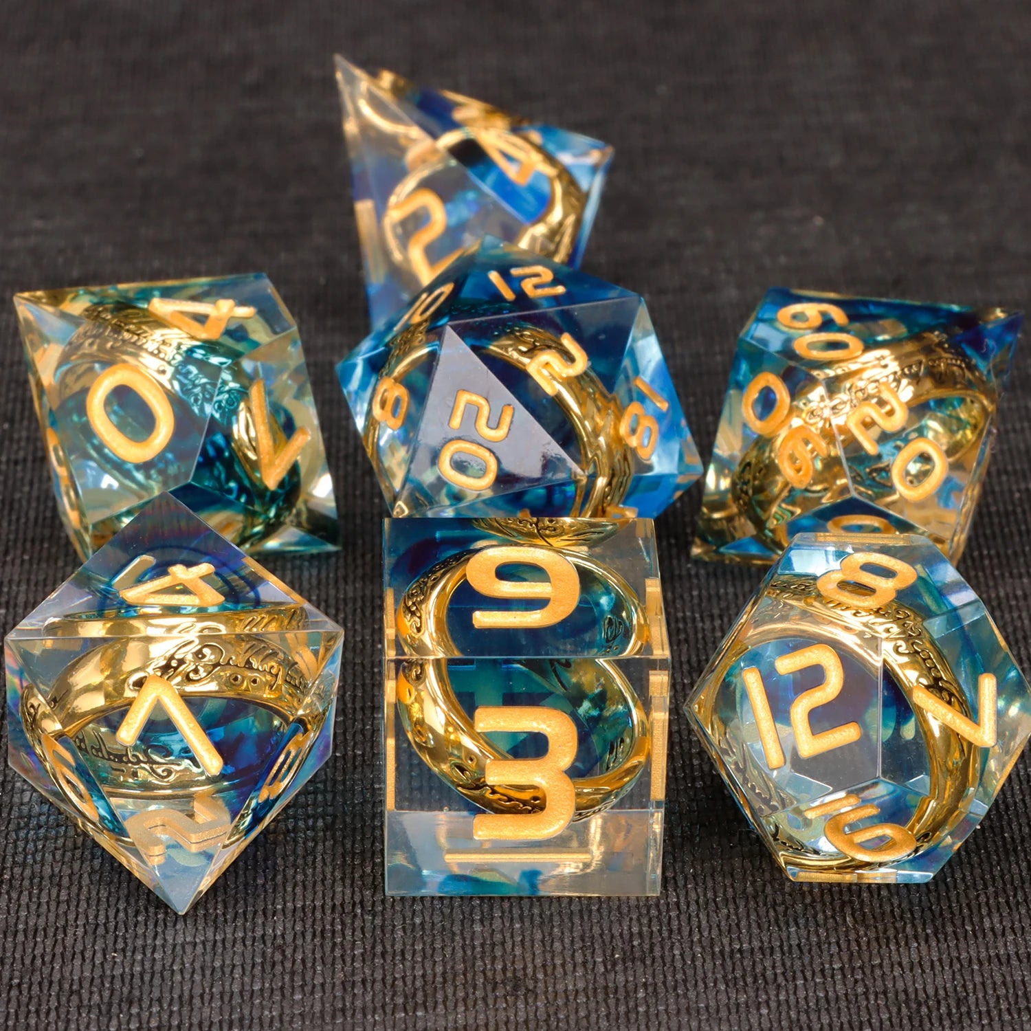 Shadewarden – Liquid‑Core 7‑Piece Dice Set