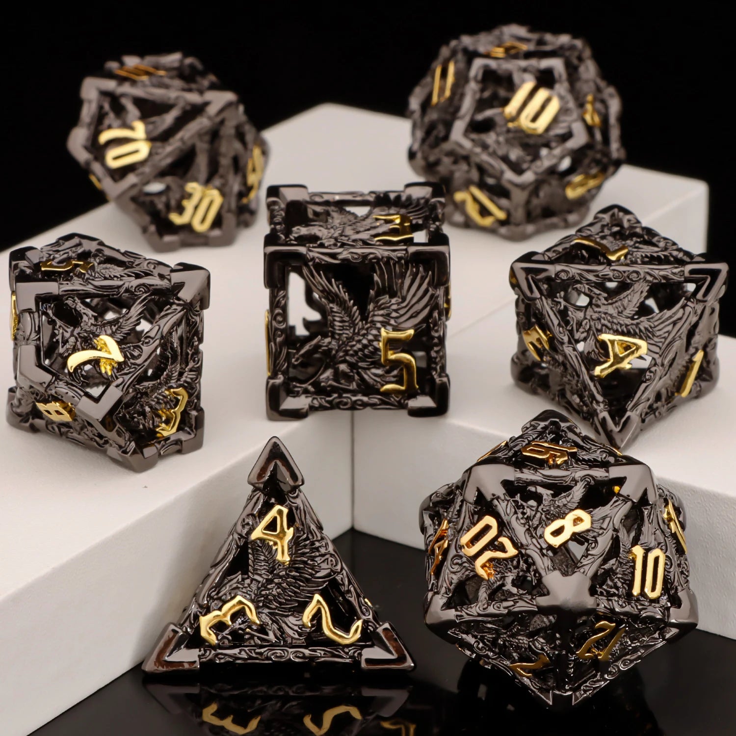 Shadewarden – Liquid‑Core 7‑Piece Dice Set