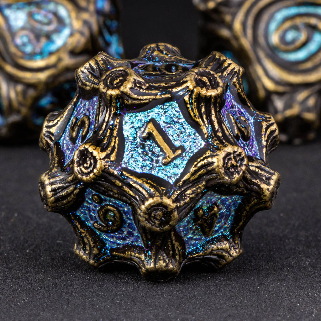 Shadowspire – Metal 7‑Piece Dice Set