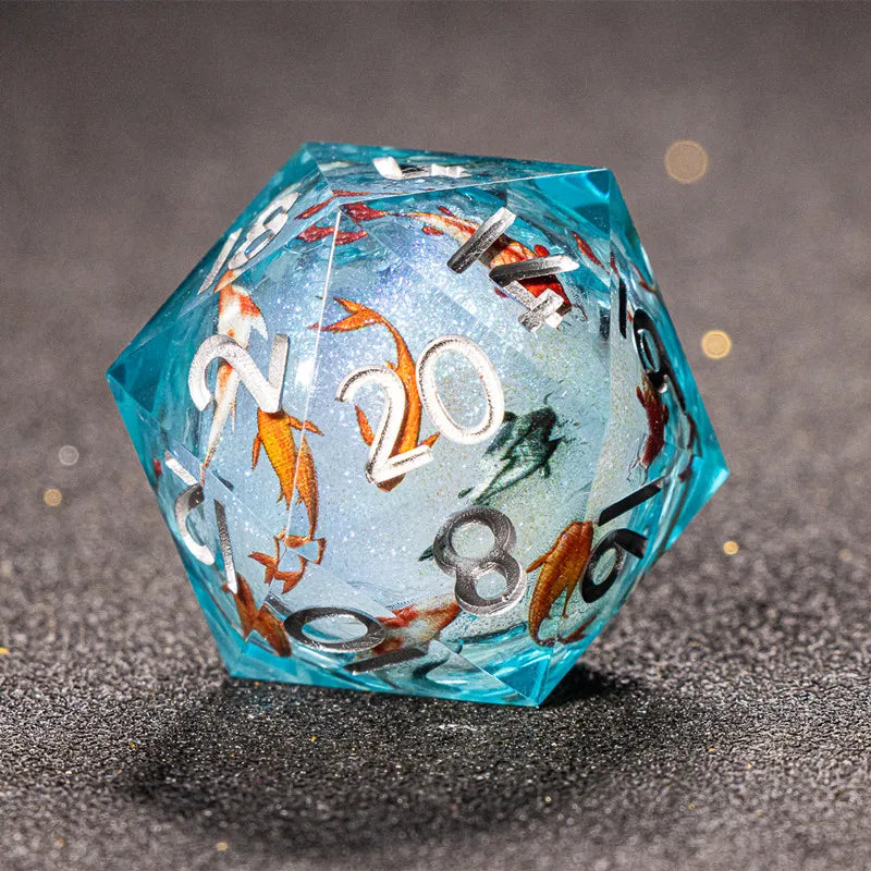 Infernal Pulse – Liquid‑Core 7‑Piece Dice Set