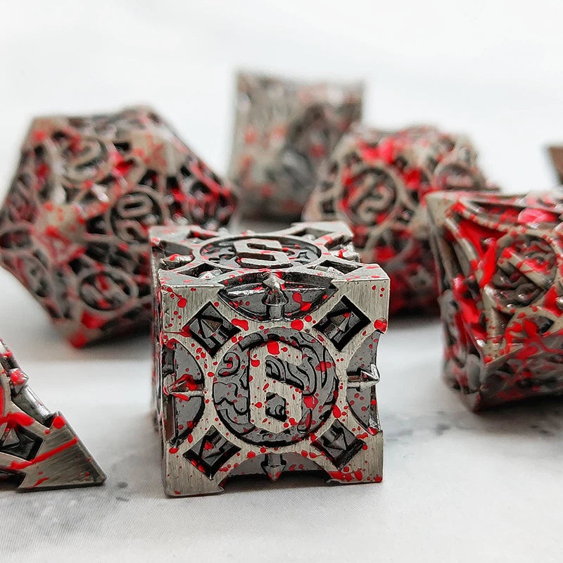 Runestone Forge – Metal 7‑Piece Dice Set