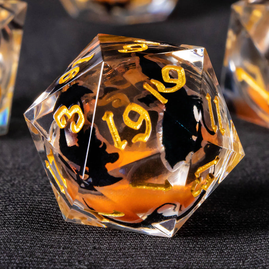 Voidwhisper – Liquid‑Core 7‑Piece Dice Set