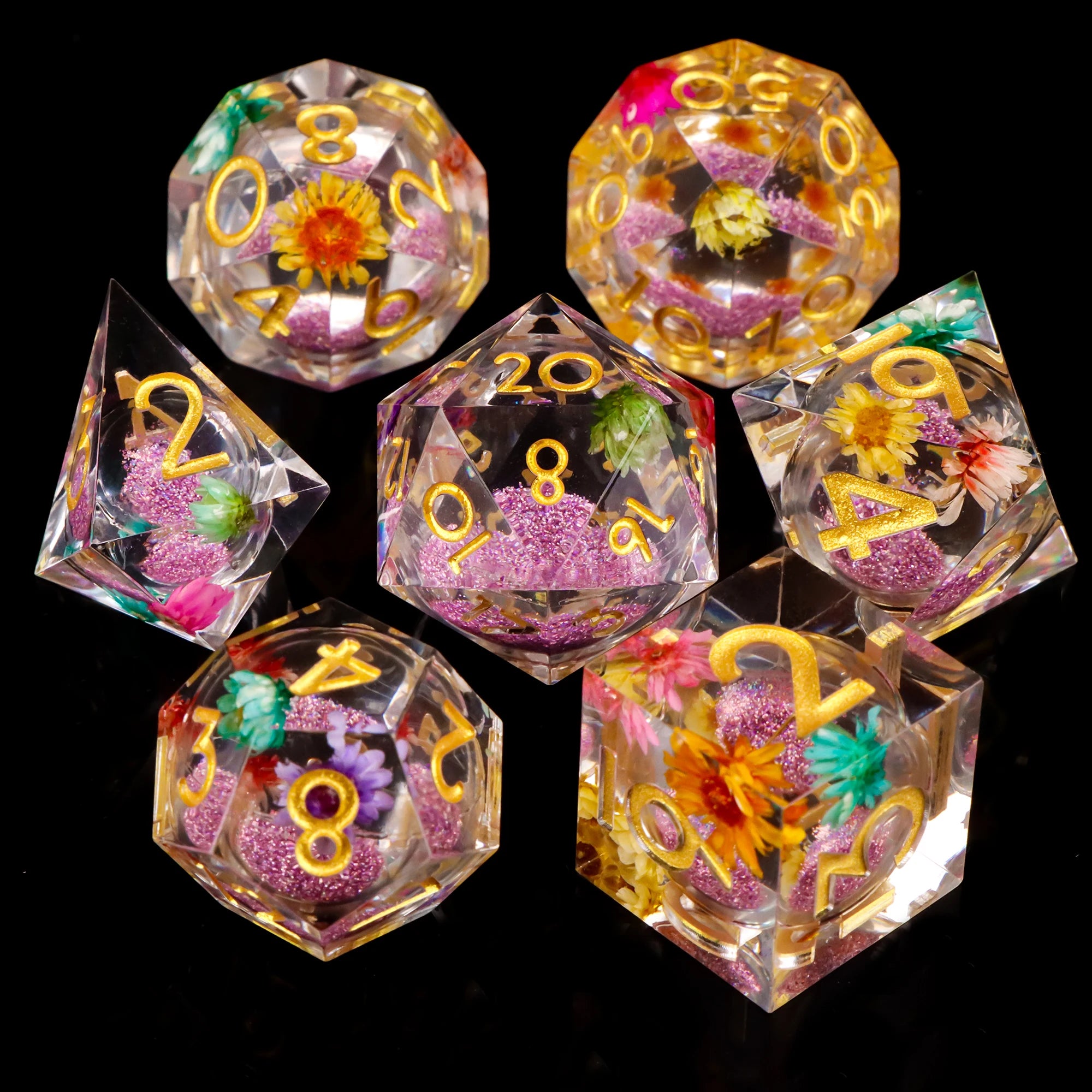 Stormglass – Liquid‑Core 7‑Piece Dice Set