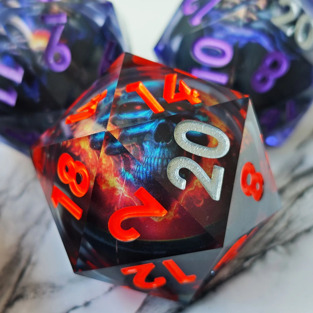 Arcane Hex – Resin 7‑Piece Dice Set