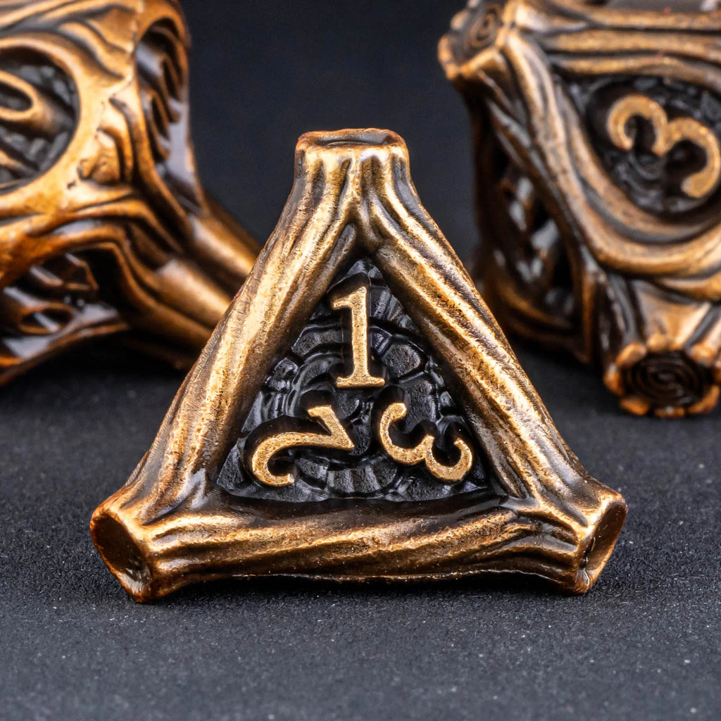 Shadowspire – Metal 7‑Piece Dice Set